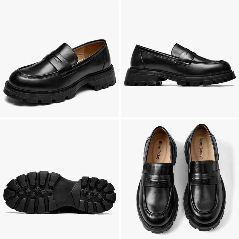 Scala Damskie Buty Typu Loafer Z Okrągłym Noskiem I Płaskim Czubkiem - Czarny