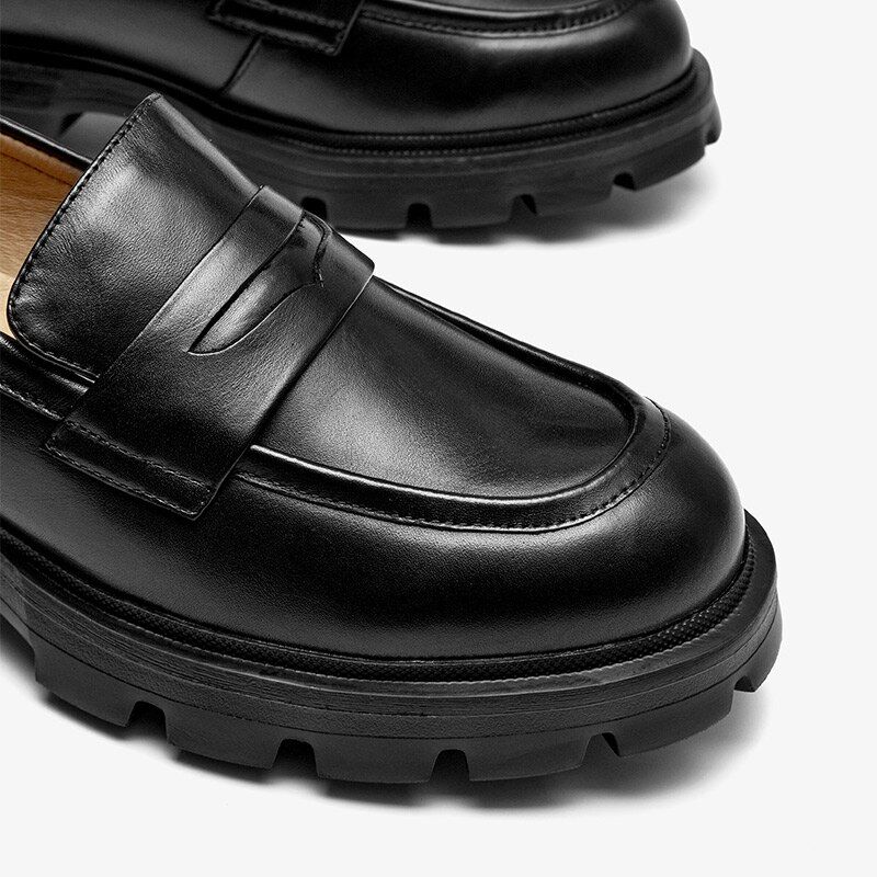Scala Damskie Buty Typu Loafer Z Okrągłym Noskiem I Płaskim Czubkiem - Czarny