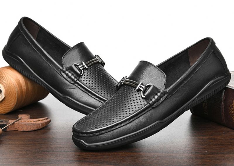 Segundo Męskie Mokasyny Casualowe Buty - Czarny