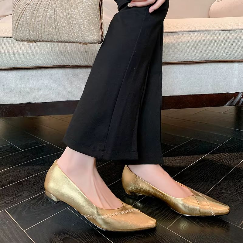Selena Damskie Spiczaste Eleganckie Czółenka - Czarny