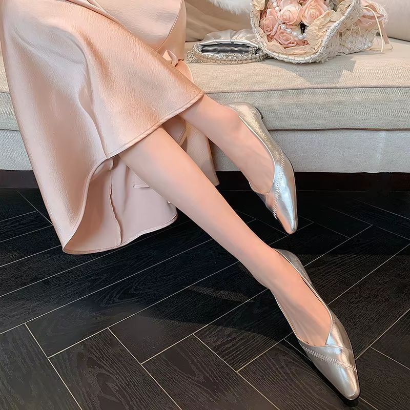 Selena Damskie Spiczaste Eleganckie Czółenka - Czarny