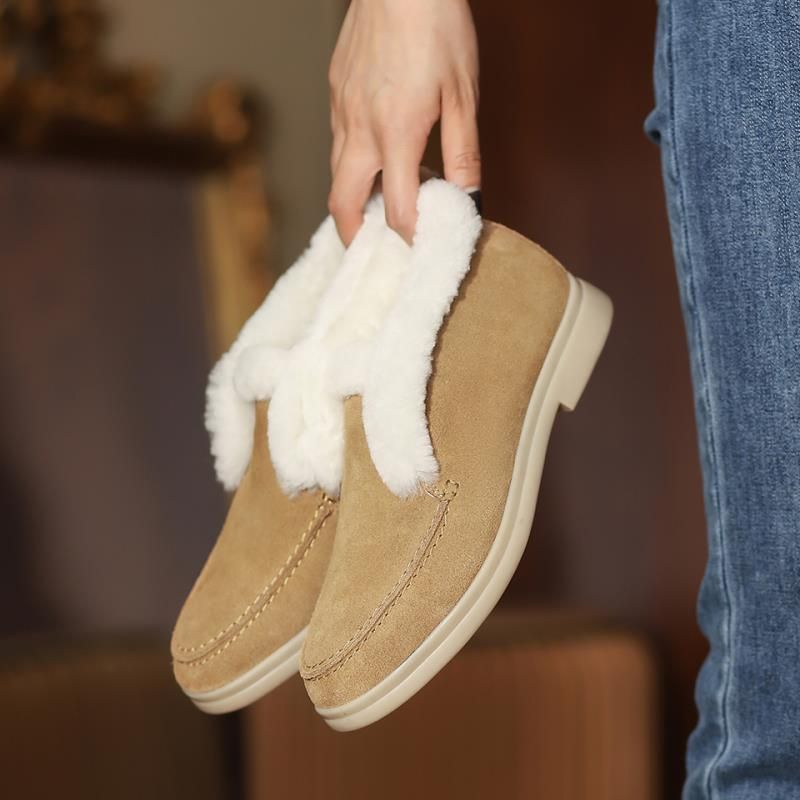 Sella Damskie Ciepłe Zimowe Buty Śnieżne - Beżowy