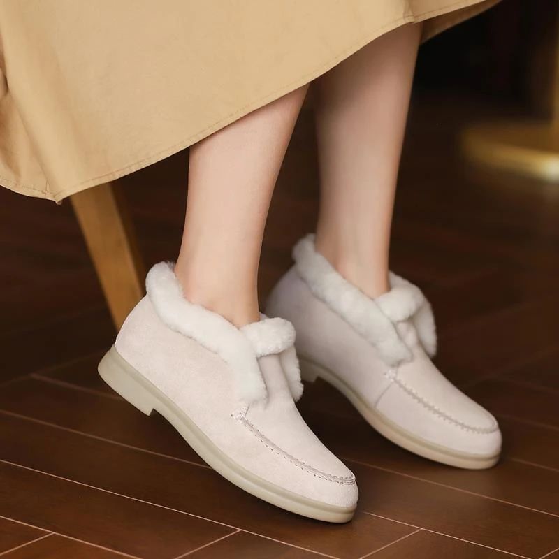 Sella Damskie Ciepłe Zimowe Buty Śnieżne - Beżowy