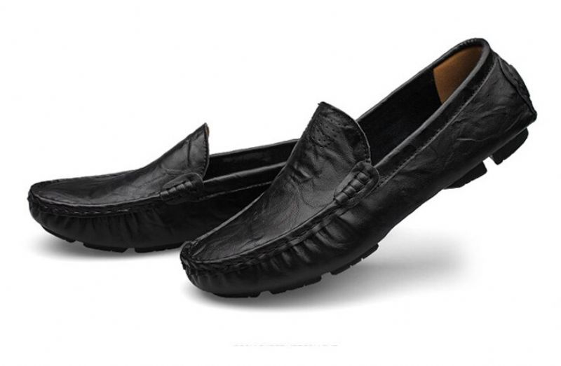 Shake Mokasyny Męskie Buty Casualowe - Czarny