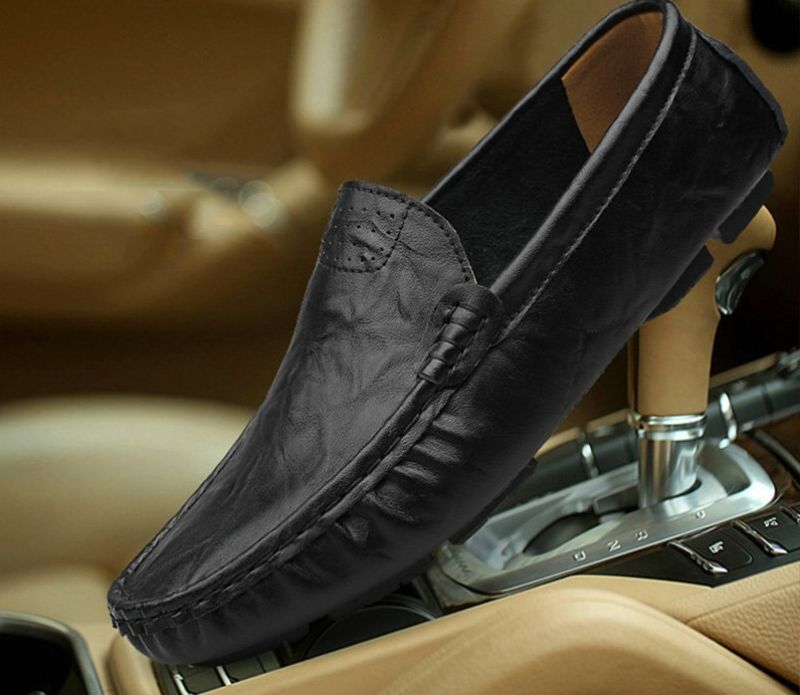 Shake Mokasyny Męskie Buty Casualowe - Czarny