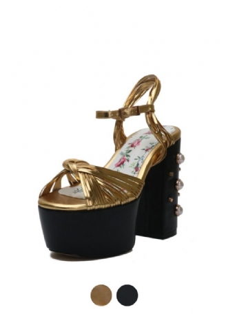 Sharif Damskie Buty Na Platformie W Stylu Vintage