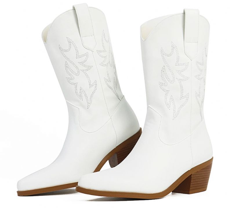 Sherlyn Damskie Buty Kowbojskie - Biały