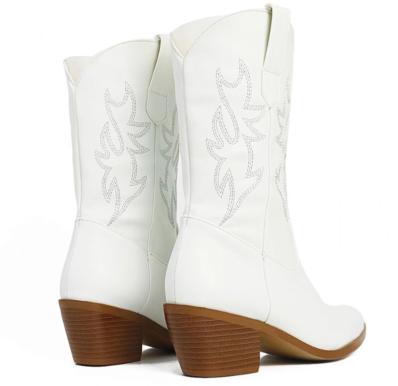 Sherlyn Damskie Buty Kowbojskie - Biały