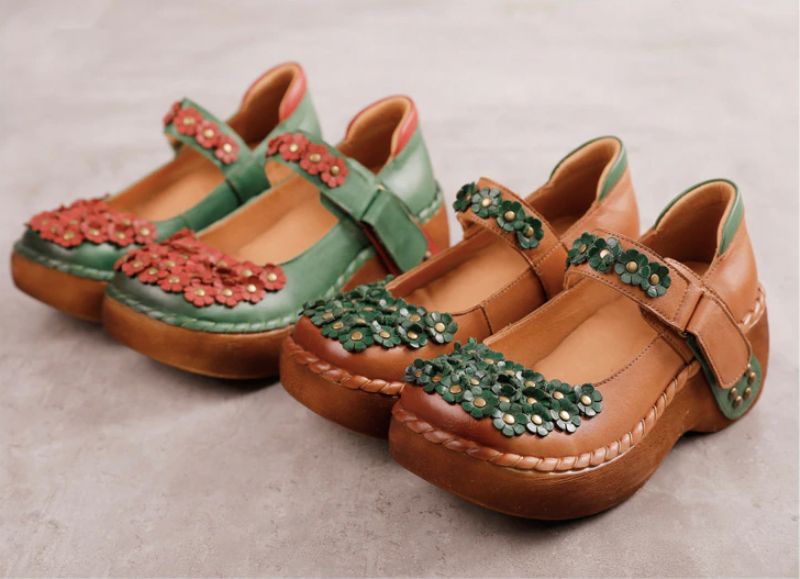 Silvana Damskie Buty Na Platformie - Zielony