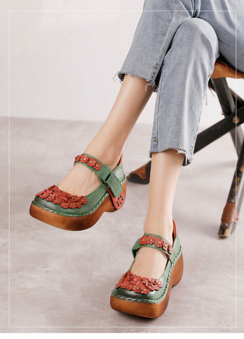 Silvana Damskie Buty Na Platformie - Zielony