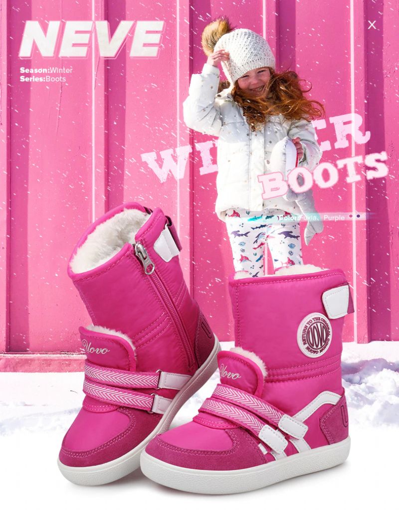 Silvia Dziewczęce Buty Śnieżne - Fuscia