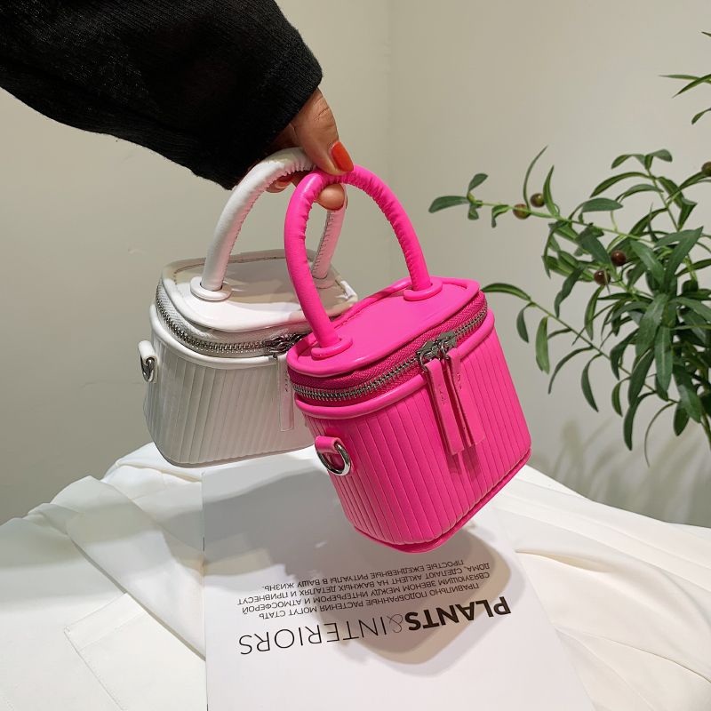 Skórzana Damska Torebka Na Ramię Pinky - Różowy