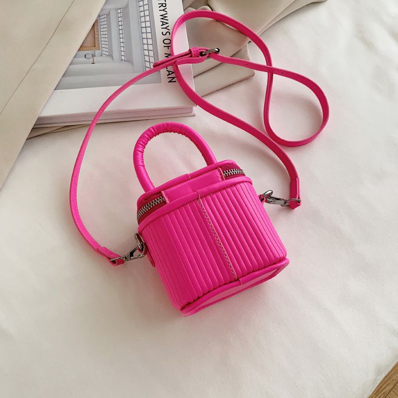 Skórzana Damska Torebka Na Ramię Pinky - Różowy