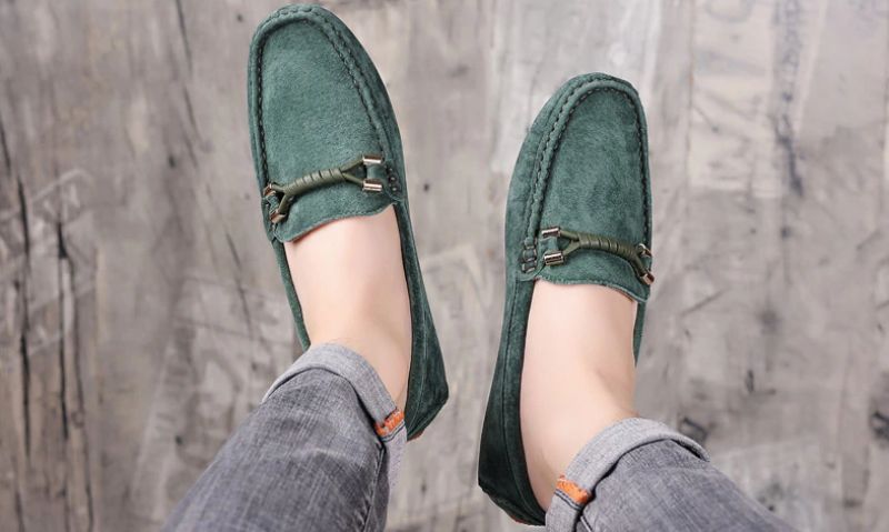 Smither Męskie Mokasyny Casualowe Buty - Zielony