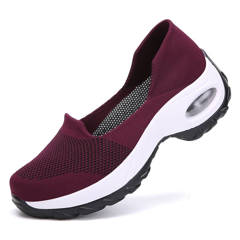 Sneaker Damski Lina - Wino Czerwony