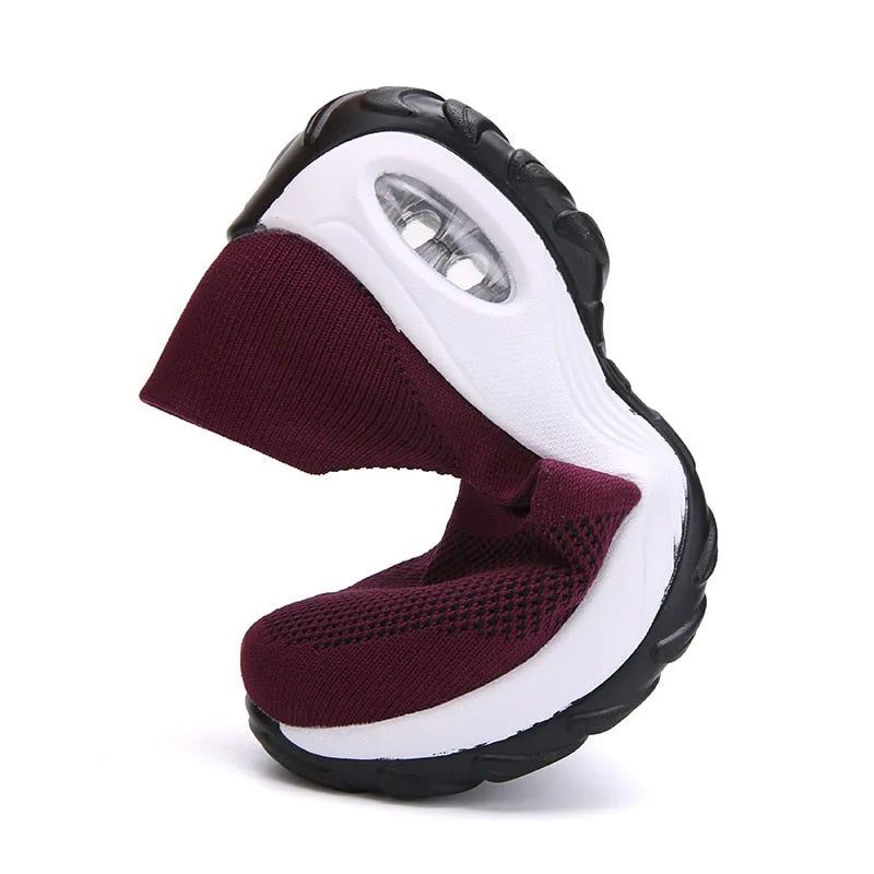 Sneaker Damski Lina - Wino Czerwony