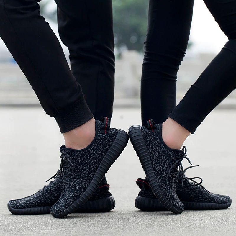 Sneaker Yezy Dla Mężczyzn Z Siateczki Oddychającej - Czarny