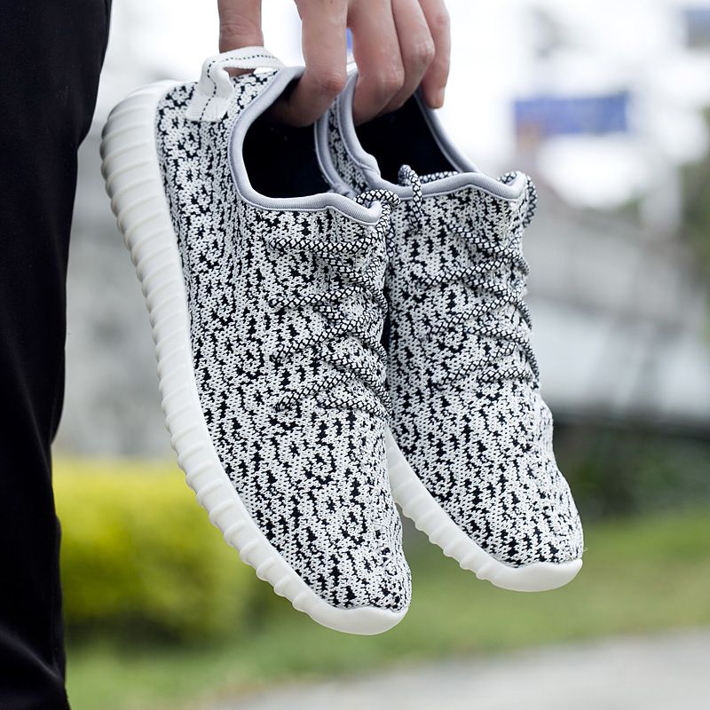 Sneaker Yezy Dla Mężczyzn Z Siateczki Oddychającej - Czarny