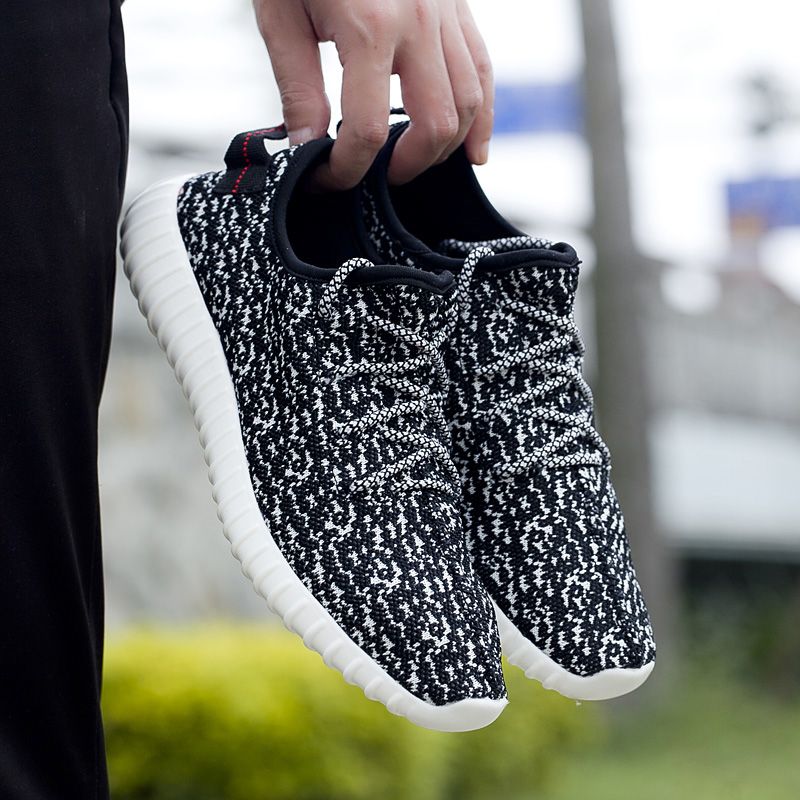 Sneaker Yezy Dla Mężczyzn Z Siateczki Oddychającej - Czarny