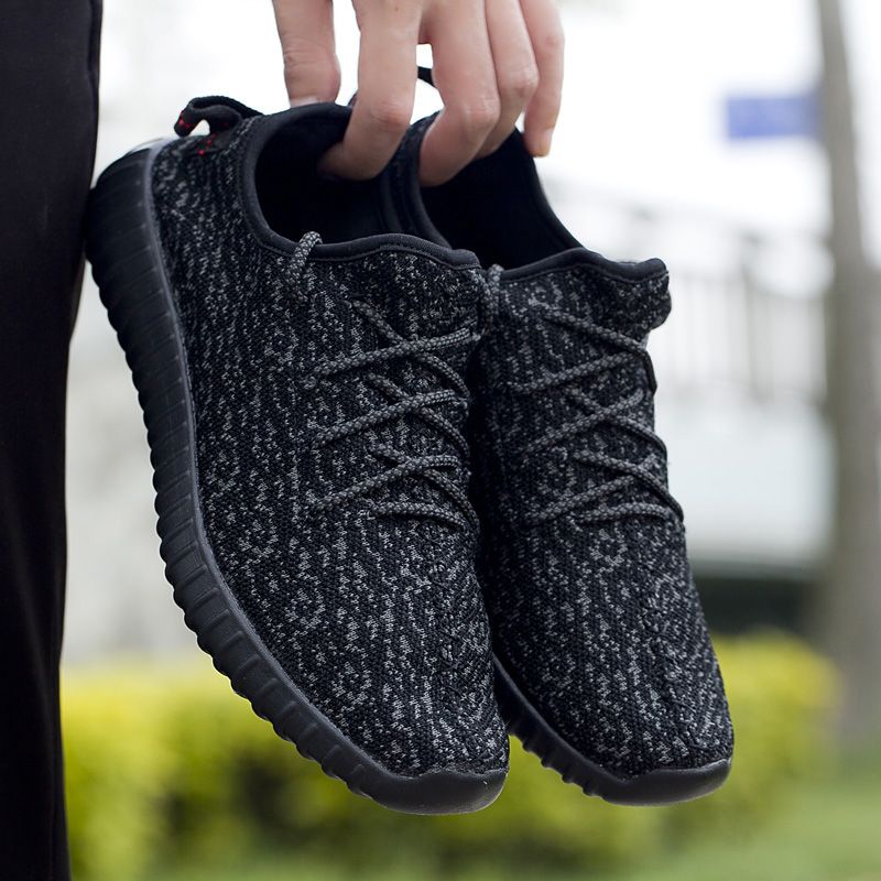 Sneaker Yezy Dla Mężczyzn Z Siateczki Oddychającej - Czarny