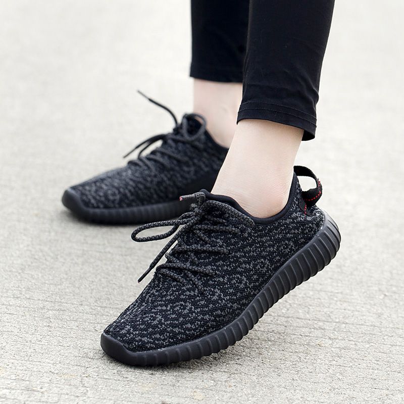 Sneaker Yezy Dla Mężczyzn Z Siateczki Oddychającej - Czarny