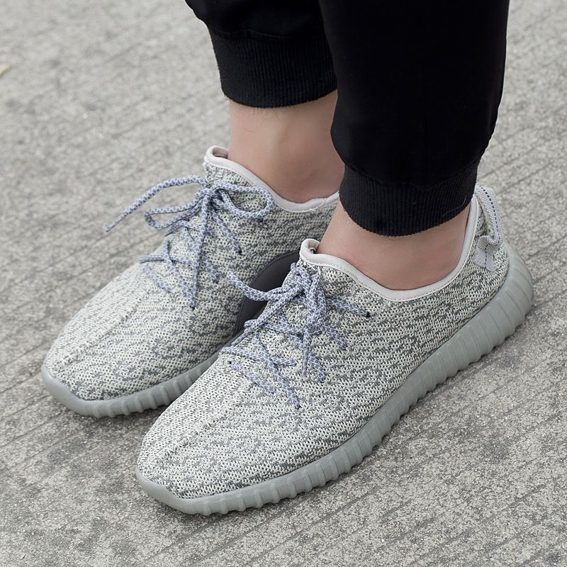Sneaker Yezy Dla Mężczyzn Z Siateczki Oddychającej - Czarny