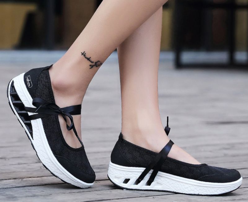 Sonya Damskie Buty Na Platformie - Czarny