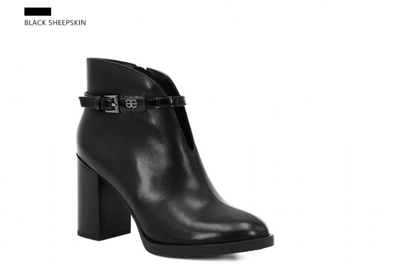 Soraya Buty Do Kostek - Szara skóra bydlęca