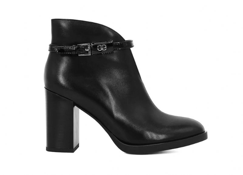 Soraya Buty Do Kostek - Szara skóra bydlęca