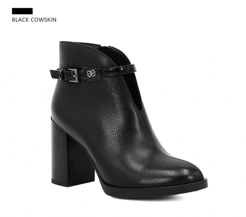 Soraya Buty Do Kostek - Szara skóra bydlęca