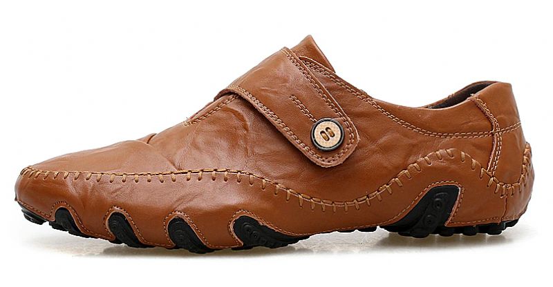 Spike Mokasyny Męskie Buty Casualowe - Brązowy