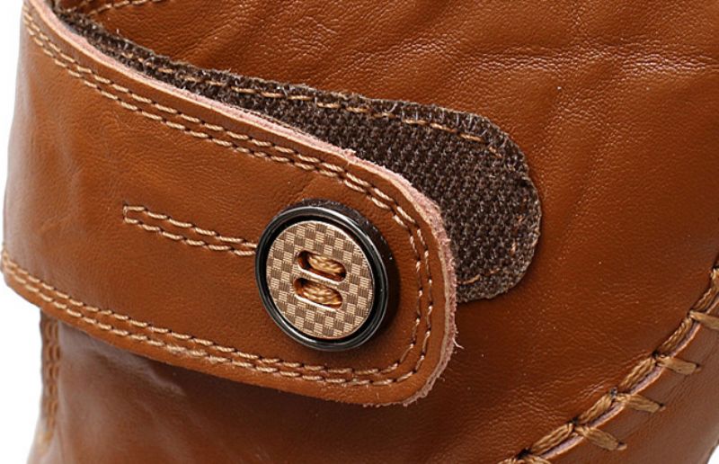 Spike Mokasyny Męskie Buty Casualowe - Brązowy