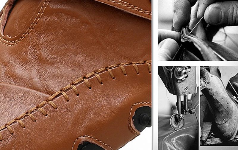Spike Mokasyny Męskie Buty Casualowe - Brązowy
