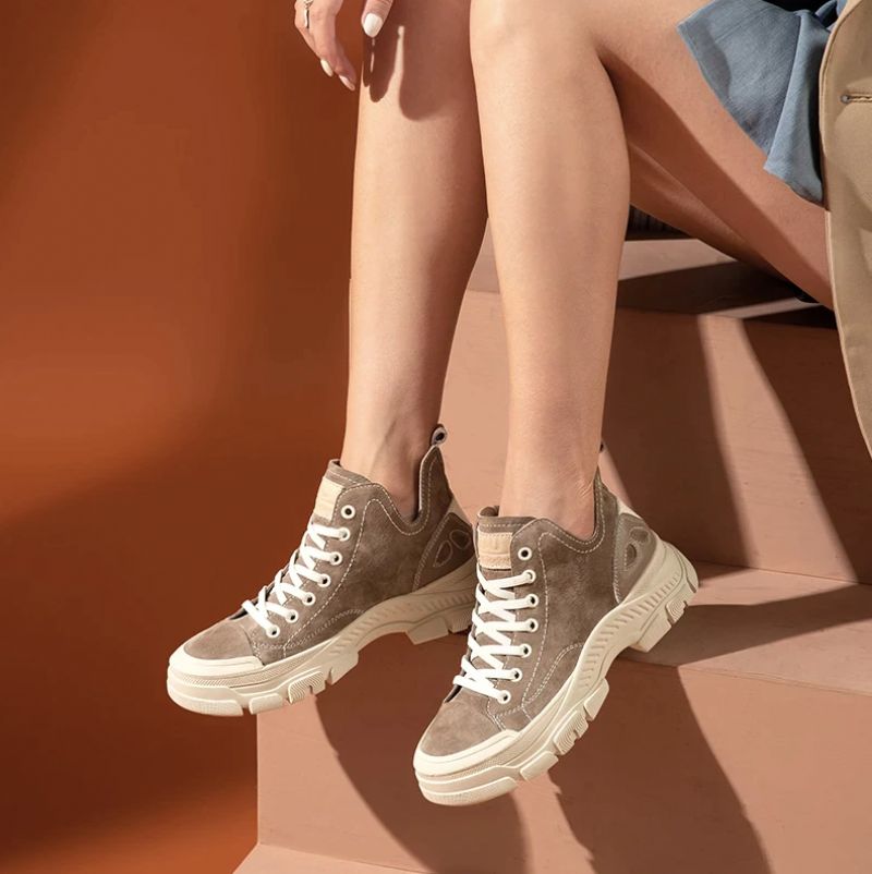 Stefany Damskie Trampki - Khaki