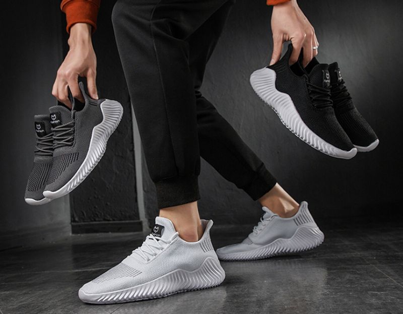 Sylvion Męskie Modne Buty Do Chodzenia - Biały