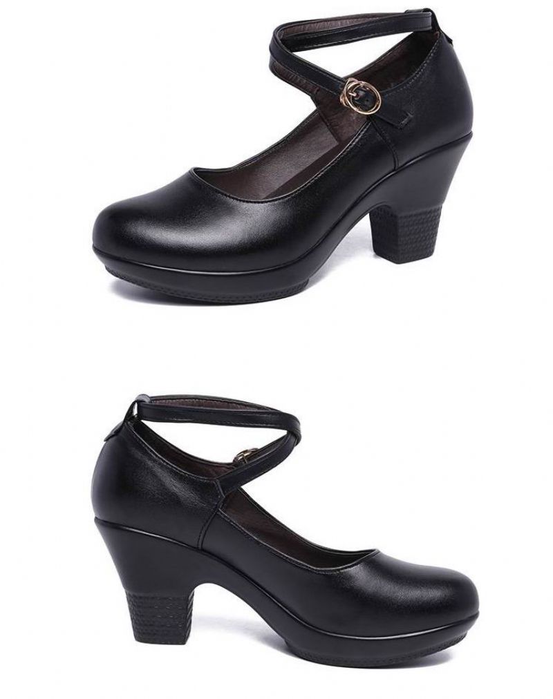 Tanon Damskie Buty Na Wysokim Obcasie - Czarny