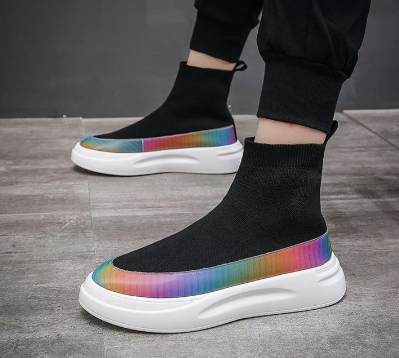 Tenisówki Męskie Majula Fashion - Czarne futro