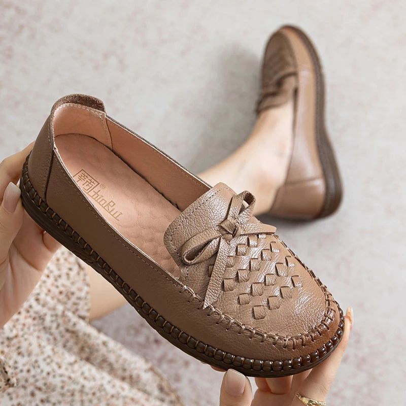 Thalia Damskie Buty Typu Loafer - Khaki
