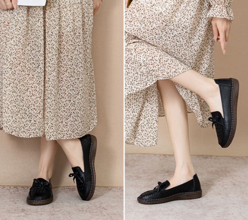 Thalia Damskie Buty Typu Loafer - Khaki