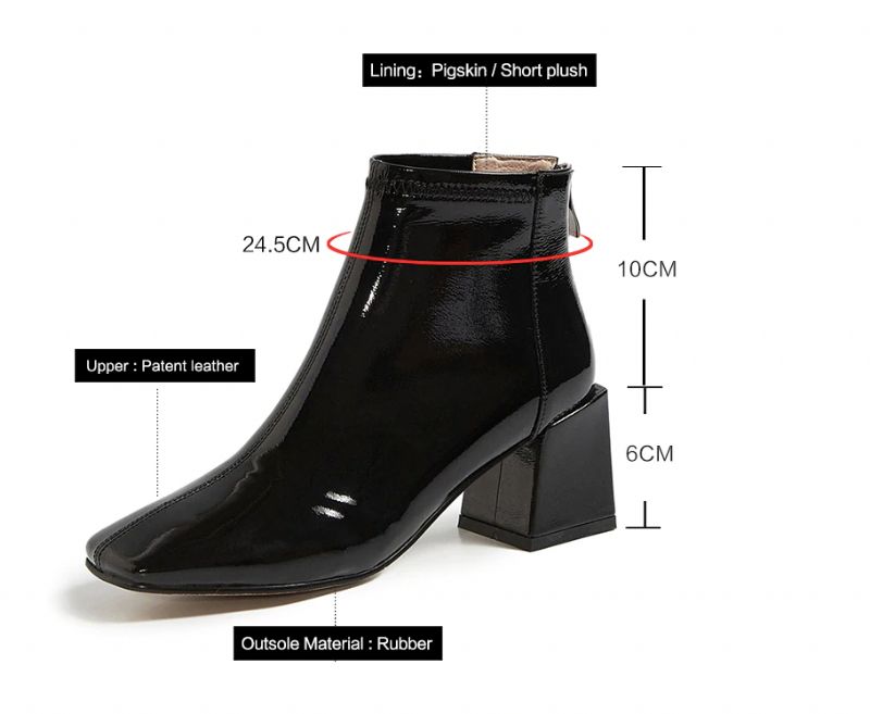 Tirzo Buty Do Kostek - Karmelowa skóra świńska