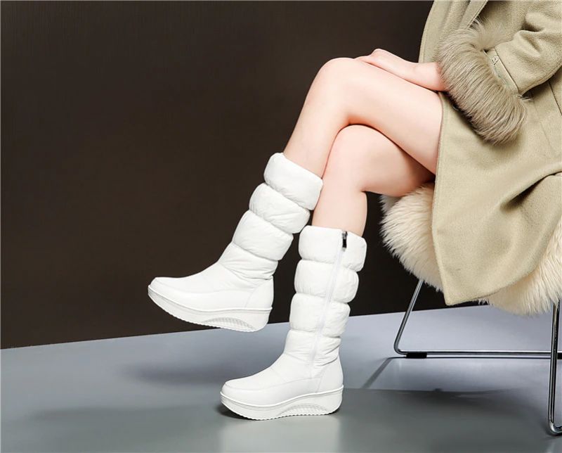 Tonia Damskie Zimowe Buty Do Połowy Łydki - Czarny