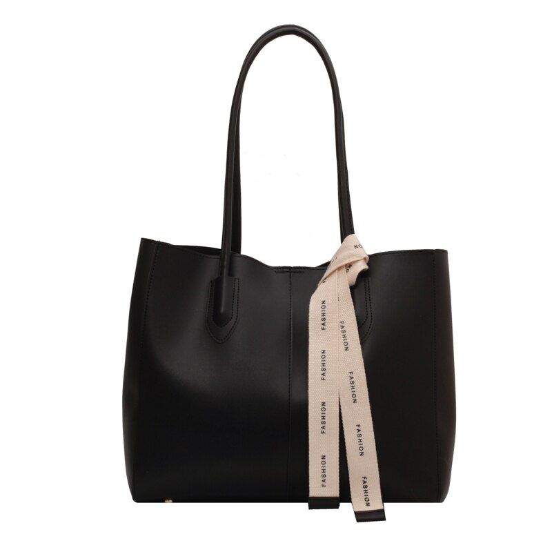 Torebka Damska Almeda Luxury Leather 2 Piece Tote - Czarny