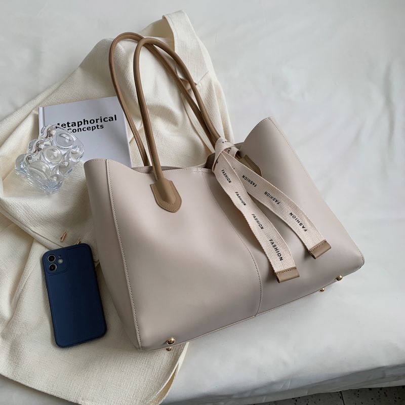 Torebka Damska Almeda Luxury Leather 2 Piece Tote - Czarny