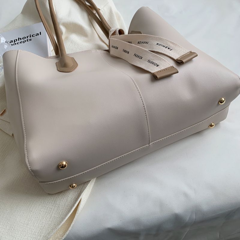 Torebka Damska Almeda Luxury Leather 2 Piece Tote - Czarny