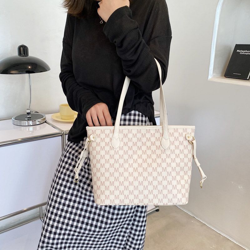Torebka Damska Audrey Designer O Dużej Pojemności - Beżowy