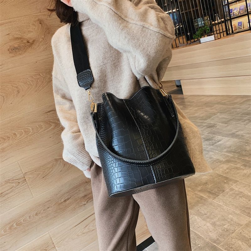 Torebka Damska Condor Leather - Czarny