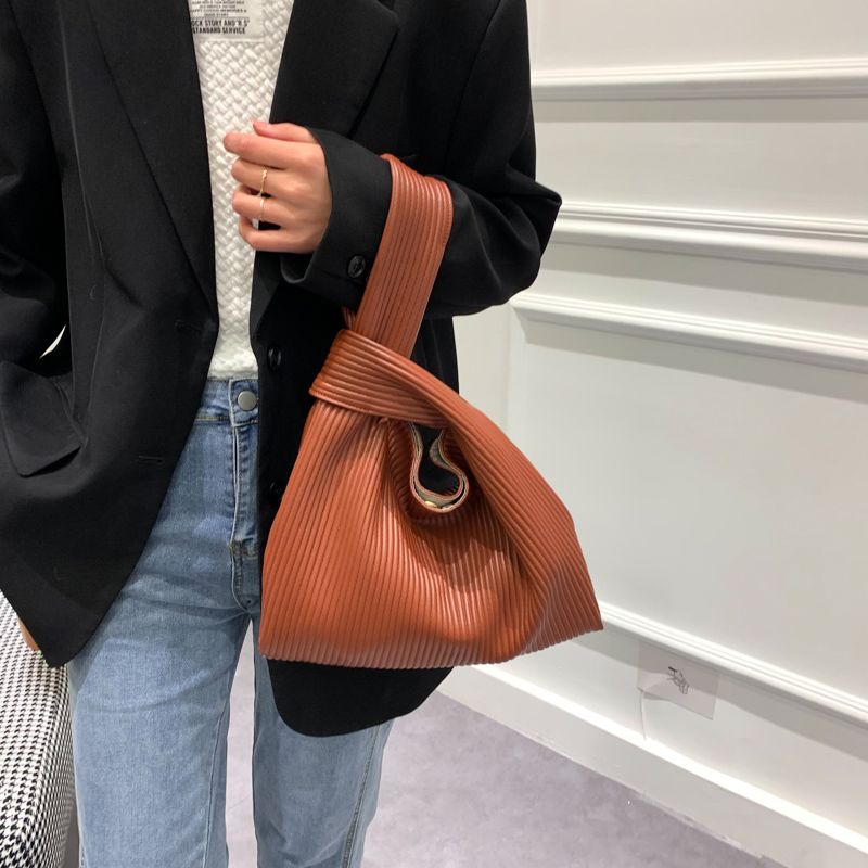 Torebka Damska Cruz Pleated Leather - Czarny
