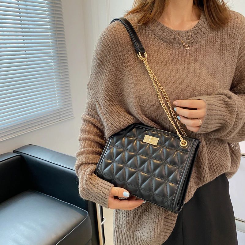 Torebka Damska Crysti Chain Shoulder - Czarny