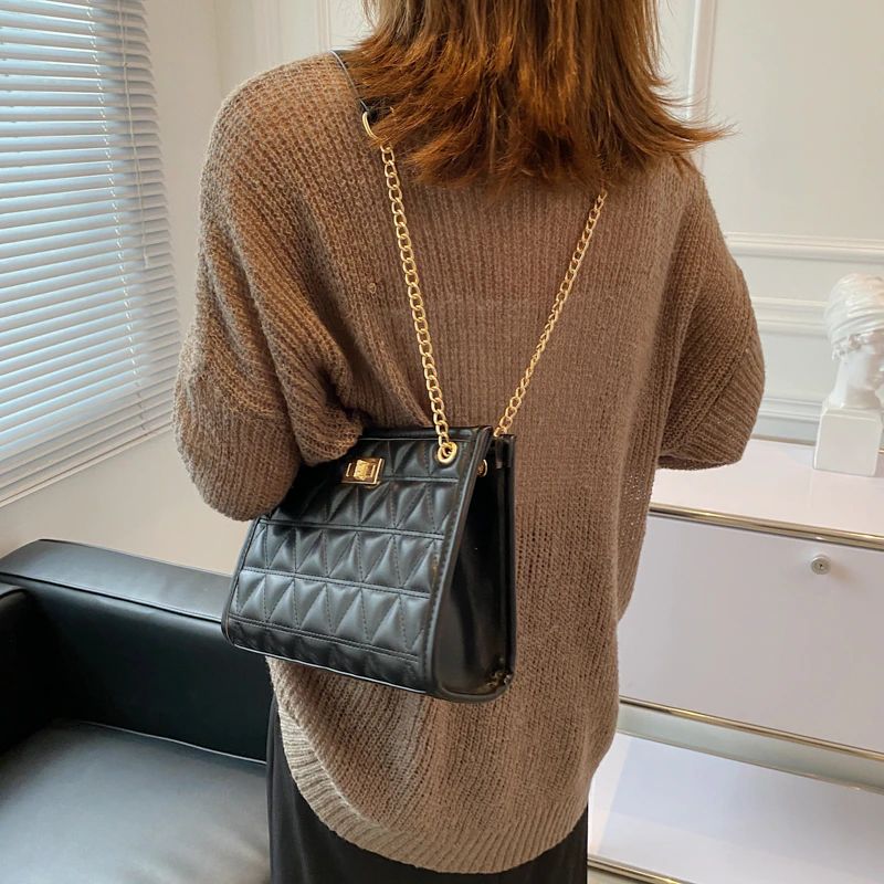 Torebka Damska Crysti Chain Shoulder - Czarny