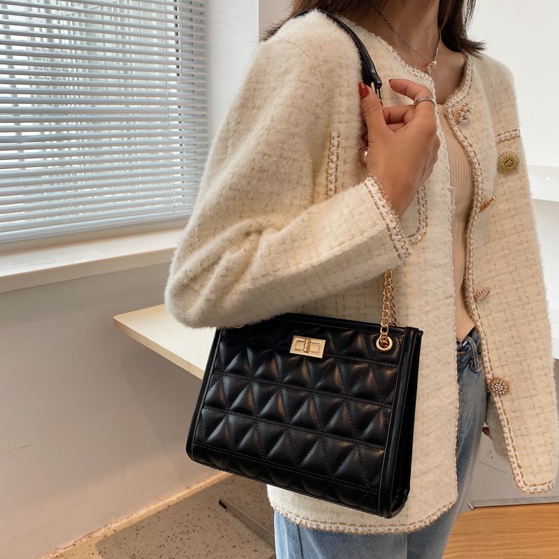 Torebka Damska Crysti Chain Shoulder - Czarny